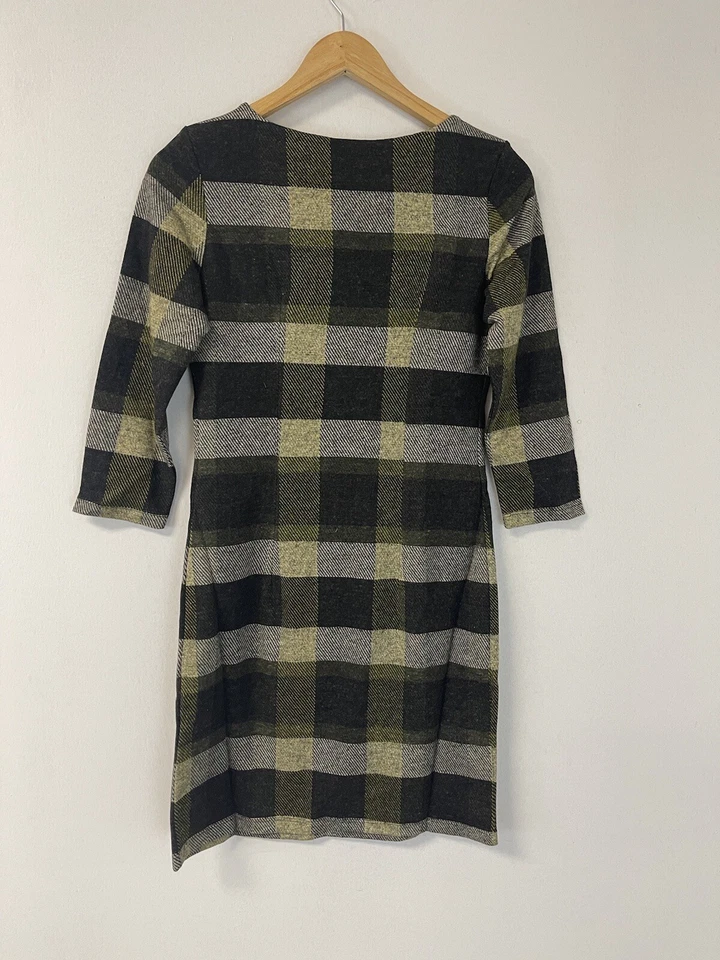 Vestido Tom Tailor Mujer 6 Suéter Vestido Cuadros Manga 1/2 Mini EU 38 N64 Foto 4 de 4