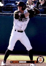 2018 San Jose Giants Grandstand #11 Bryce Johnson Houston Texas TX Baseball Card