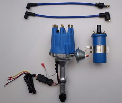 Small Cap BUICK 300 340 350 64-80 PRO SERIES BLUE HEI Distributor +BLUE 45K Coil