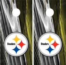 Pittsburgh Steelers Ripped Metal Cornhole Board Decal Wrap Wraps