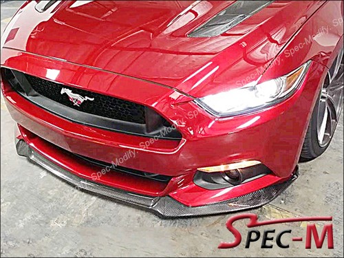 Alerón de barbilla delantero estilo GT OE fibra de carbono para Ford Mustang CF 2015-2017 - Imagen 3 de 4