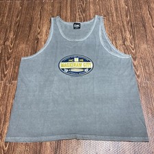Vintage Dk Tank Top Gray MADE IN USA Mens Size L Mackinaw City Lifeguard