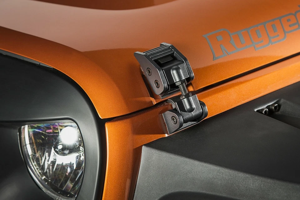 Capturas de capô ajuste direto, texturizadas pretas para Jeep 2007 a 2018 Jk 11210.17 - Imagem 4 de 4