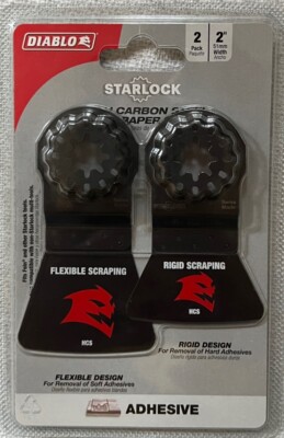 Diablo Starlock 2-Piece High Carbon 2'' Scraper Osciilating Blade Set DOSSCRP2