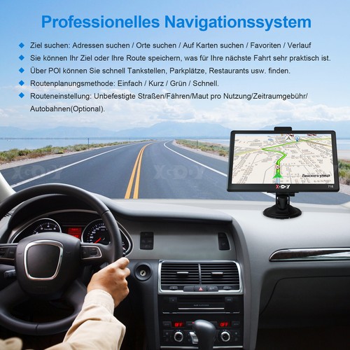 XGODY 7 Zoll GPS Navigationsgerät Wohnmobil PKW Navi LKW Navigation TypeC TF FM - Bild 4 von 14