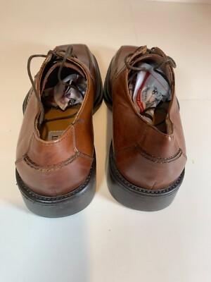 Bill Blass Mens Derby Dress Shoes Brown Square Toe Lace Up  display picture 3