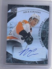 15-16 2015-16 UPPER DECK TRILOGY NICK COUSINS LEVEL 2 AUTO BLACK /68 150 FLYER