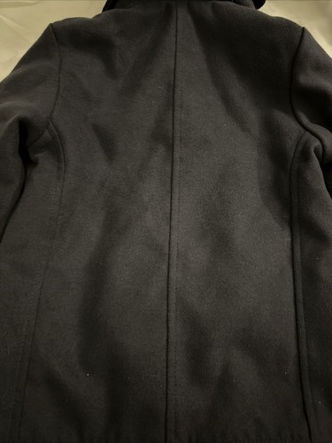 London Fog Kids Pea Coat Black With Sherpa Hood Size 4 Pre-owned - Picture 5 of 13