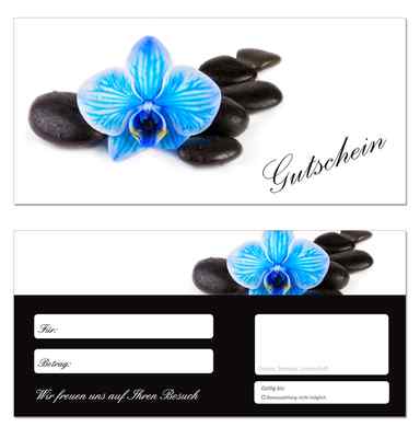 20 x Geschenkgutscheine (Orchidee-648) Feng Shui Erholung Wellness Gutscheine