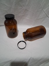 500cc Amber Glass 12ct Box With Caps Included