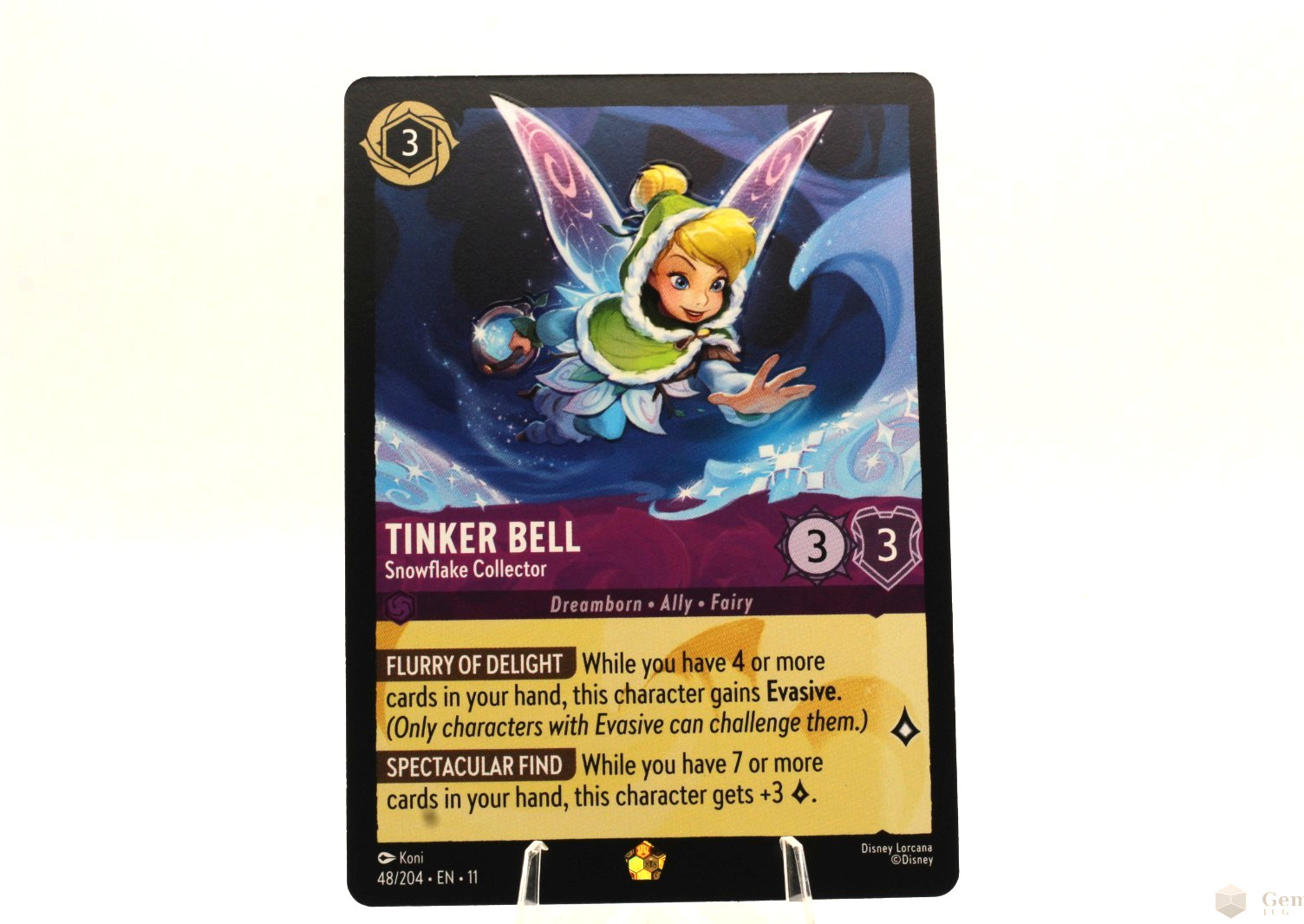 Tinker Bell Snowflake Lorcana Winterspell Legendary Non Foil 48/204