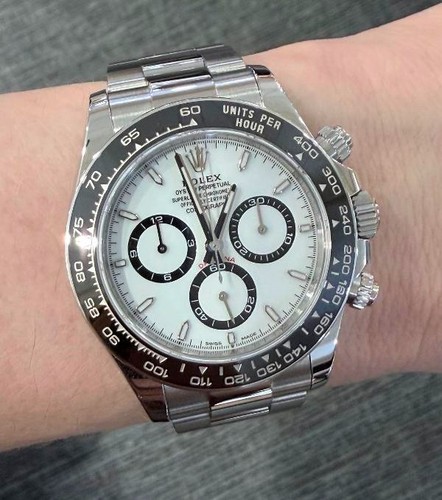 Rolex Oystersteel Cosmograph Daytona Watch Black Cerachrom Bezel Ref. 126500LN