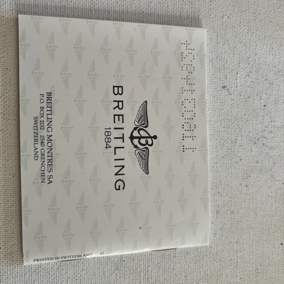 Orologio Breitling Libretto Garanzia Internazionale Vintage - Immagine 2 di 4