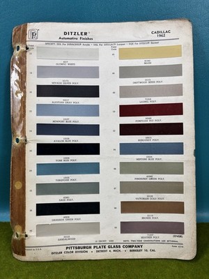 1962 Cadillac Deville Eldorado Series 62 63 Paint Chips Ditzler PPG