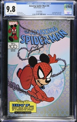Mada in England ミッキーマウ　ヴィンテージ Amazing Spider-Man #35 CGC 9.8 Disney 100 AMS 300 Mickey Homage | eBay