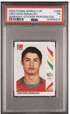 2006 Cristiano Ronaldo Panini Word Cup 298 RARE Variant Pop 3 All Grades PSA