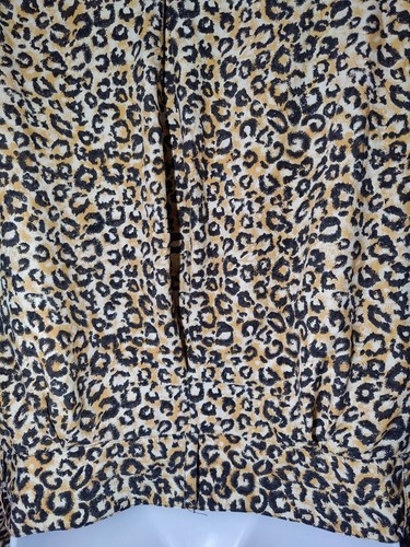 Giacca blazer Silk City vintage anni 80 stampa leopardata bottoni plissettata crop seta 10 - Foto 5 di 11