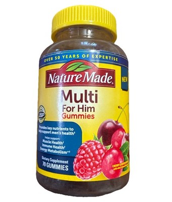 Nature Made Multi For Him Gummies - Cherry & Mixed Berry 70 Gummies