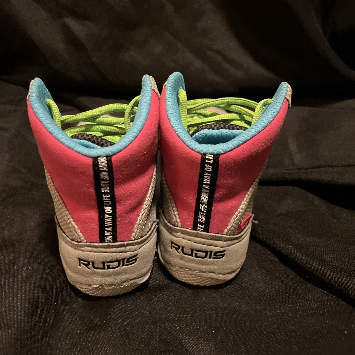 RUDIS Colt 2.0 Adult Wrestling Shoes - Magenta & Lime Size 9 Rudis Colt 2.0 Wrestling Shoes Mens 3 Magenta Lime Gray W  main image 2