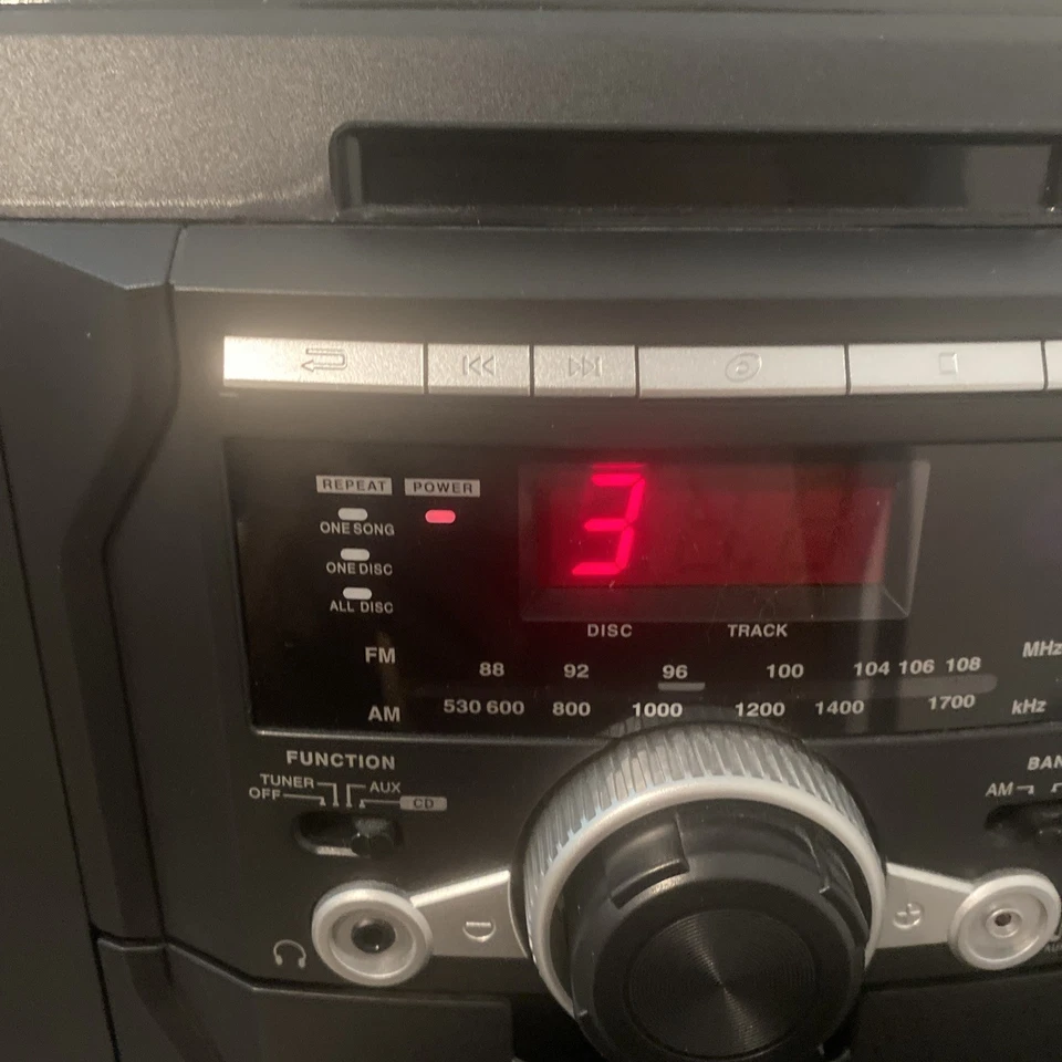 RCA 5-Disc CD Changer Home Stereo System Remote Radio Aux In RS22162 W/ Speakers - Image 2 of 4