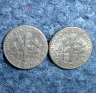 VARIETY LOT OF 2 DIFFERENT RPD ERROR ROOSEVELT DIME 10c COINS! CLAD, NICE! — photo 2