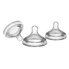 Medium Flow Nipples for Baby Bottles 3-Pack for 12 Months BPA-Free