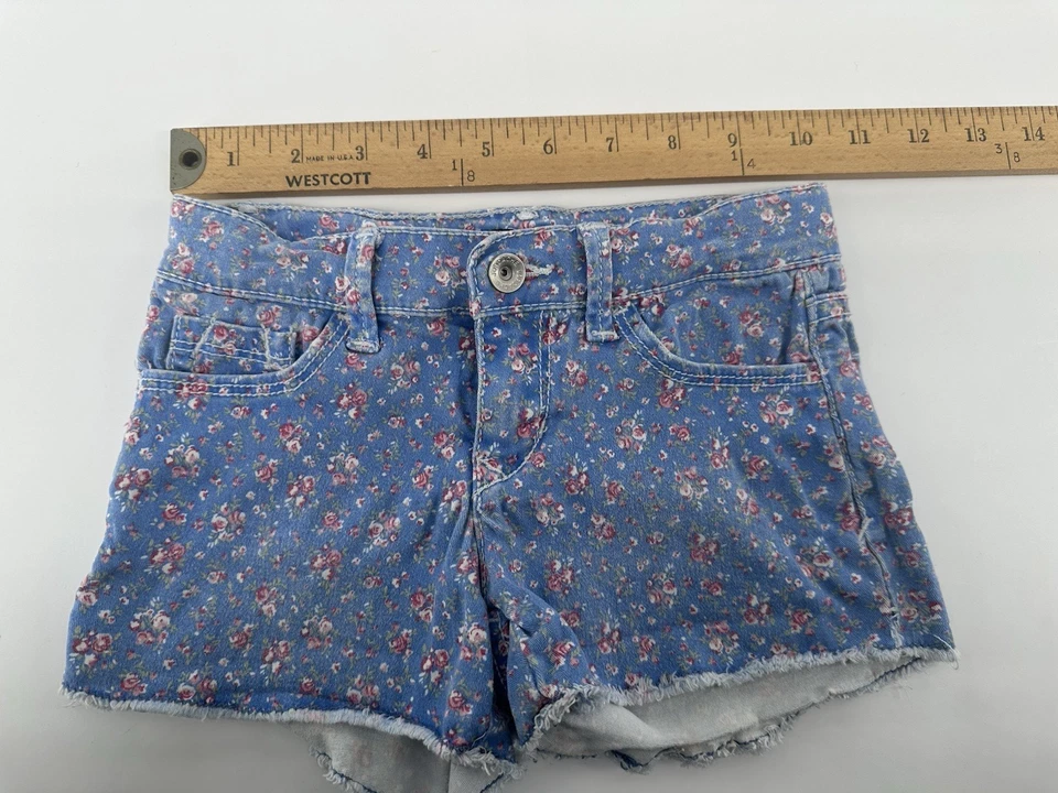 90s toddler girl JORDACHE jean shorts floral denim vintage size 6 y2k - Image 4 of 4