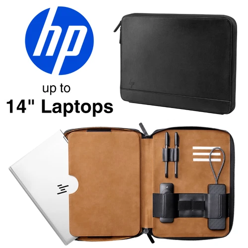 HP Premium Leather Laptop Sleeve Case for 11 13 14 inch Envy Spectre Pavilion
