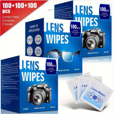 300-Pack Lens Cleaning Wipes - Individually Wrapped Eyeglass Lens Cleaning Wipes