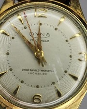 Orologio Vintage Dyna Uomo 17 Jewels Incabloc Tono Oro Funzionante