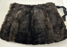 Exquisite Vintage Fur Muff -Dark Brown MINK  with Zipper Compartment