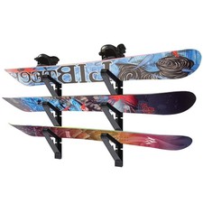 Snowboard Wall Mount Rack,Adjustable Storage Layers Space Saving Design,Home ...