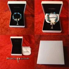 CHARM BRACELET UNBRANDED IN THE STYLE OF PANDORA INCLUDES ORIGINAL GIFT BOX