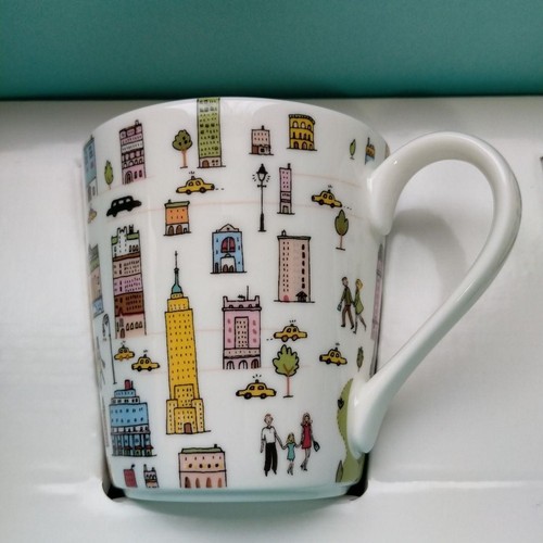 Tiffany & Co Avenue Bone China Paar Becher Tassen mit Box Neu Sonstige #709EK75 - Bild 2 von 9