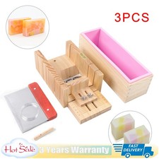 3PCS Soap Making Tool Kit - Adjustable Wooden Cutter  Slicer Set