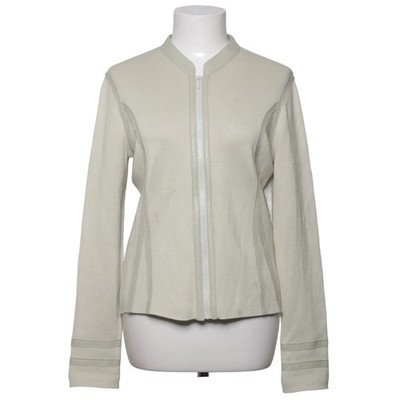 Sigrid Olsen, Strickjacke, Damen, Größe: M, Beige, Baumwolle/Leder/Seide #eBl