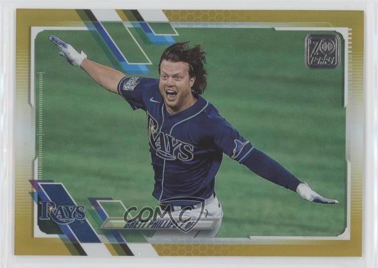 2021 Topps Gold Foil Brett Phillips #586 0lt3