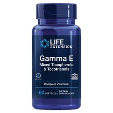 Life Extension Gamma E Mixed Tocopherols 60 Count Pack of 1 , Red to Yellow