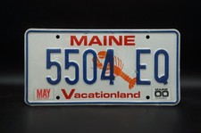 2000 Maine LOBSTER License Plate - Vacationland # 5504 - EQ