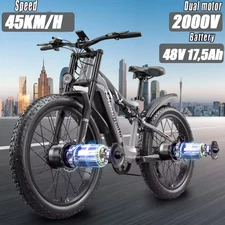 Shengmilo S600 Electric Bicycle Dual Motor 48V 17.5AH 26 inch Off-road E-bike UK
