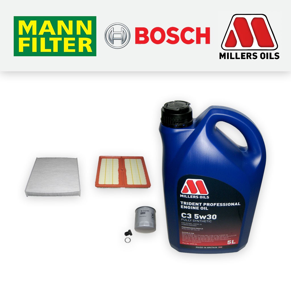 SERVICE KIT for AUDI A1 1.0 TFSI OIL AIR CABIN FILTER SUMP PLUG +OIL (2015-2018)