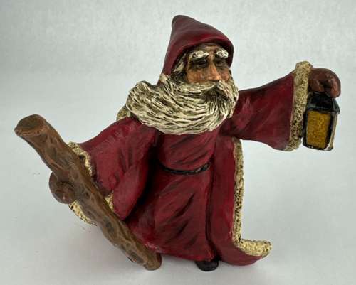 Figurine vintage Janco Studio Père Noël de l'espoir lanterne 4,5" Bert Anderson vieux monde - Photo 2/14