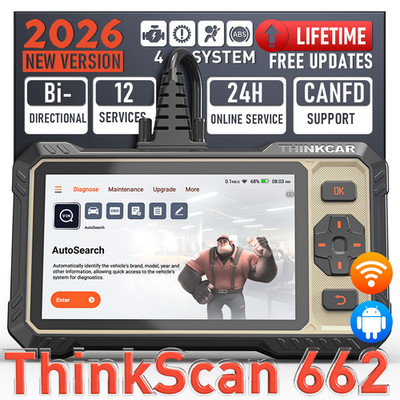 ThinkCar ThinkScan 662 KFZ Diagnosegerät 12 Reset OBD2 Scanner ECM TCM SRS ABS