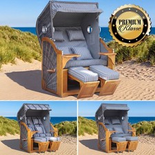 Cestino da spiaggia BRAST Ocean View | Larghezza 123 cm | Legno massello di pino | Resistente ai raggi UV