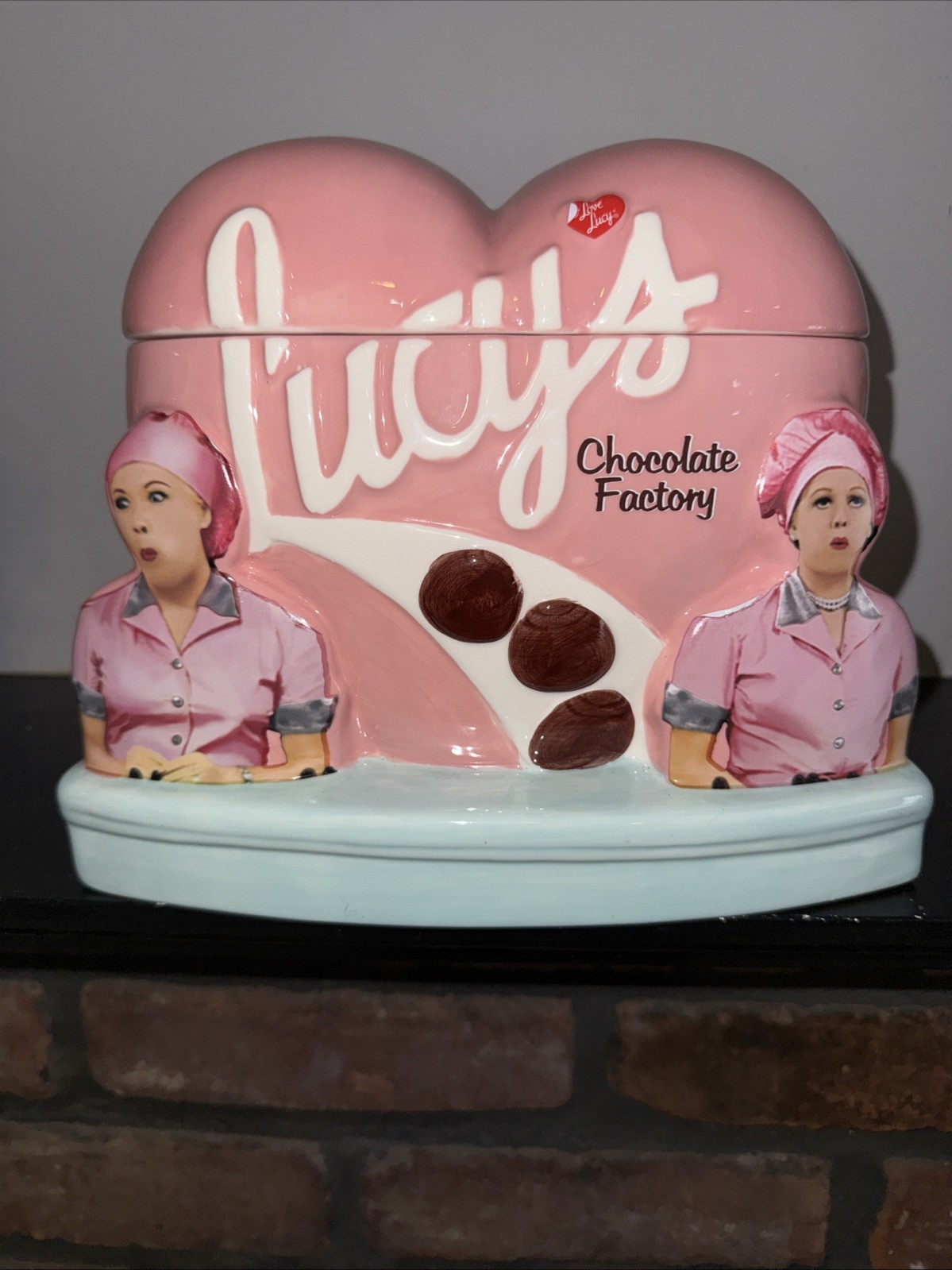 Kurt Adler I Love Lucy Chocolate Factory Cookie Jar Retro Pink Decor 2017