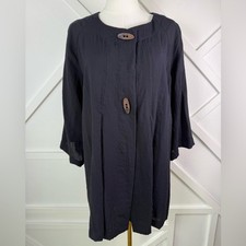 Connie s Moonlight Black Tunic Jacket 3/4 Sle...