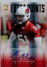 Kevin Minter #/25 2013 Prestige Autograph/Signed/Auto #253 Cardinals Rookie Card. rookie card picture