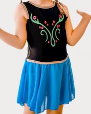 FUNNA Princess dance Dress For Girls Blue /black Bow knot Back