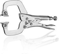 6" Locking C-Clamp with Swivel Pads, Heavy Duty Adjustable Vise Grip Pliers, Wel