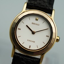 *QUASI NUOVO* Orologio da donna vintage SEIKO Exceline 4N20-0280 Qz bianco...
